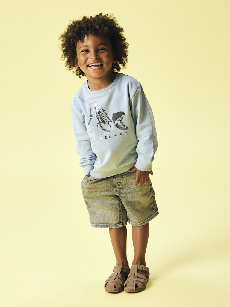 Name It Sweatshirt LS Mini Finn Blue Fog - Billede 5