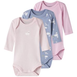 Name It Body 3-pak LS Swan Endless Sky