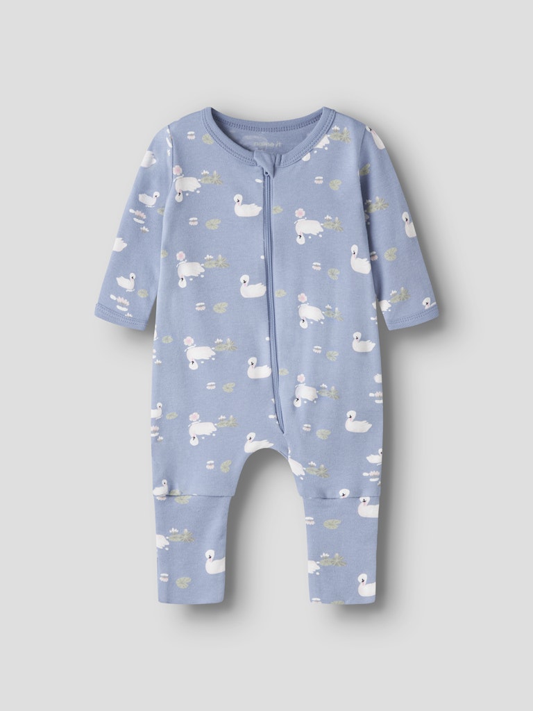 Name It Natdragt Baby 2-pak Zip Swan Endless Sky - Billede 5