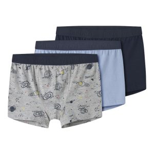 Name It Boxershorts Kids 3-pak Grey Space Grey Melange