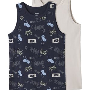 Name It Undertrøjer Kids 2-pak Tank Top Gamer Navy Blazer