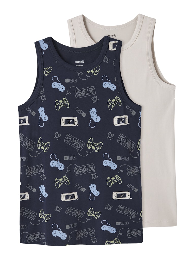 Name It Undertrøjer Kids 2-pak Tank Top Gamer Navy Blazer