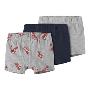 Name It Tights Mini 3-pak Firetruck Grey Melange