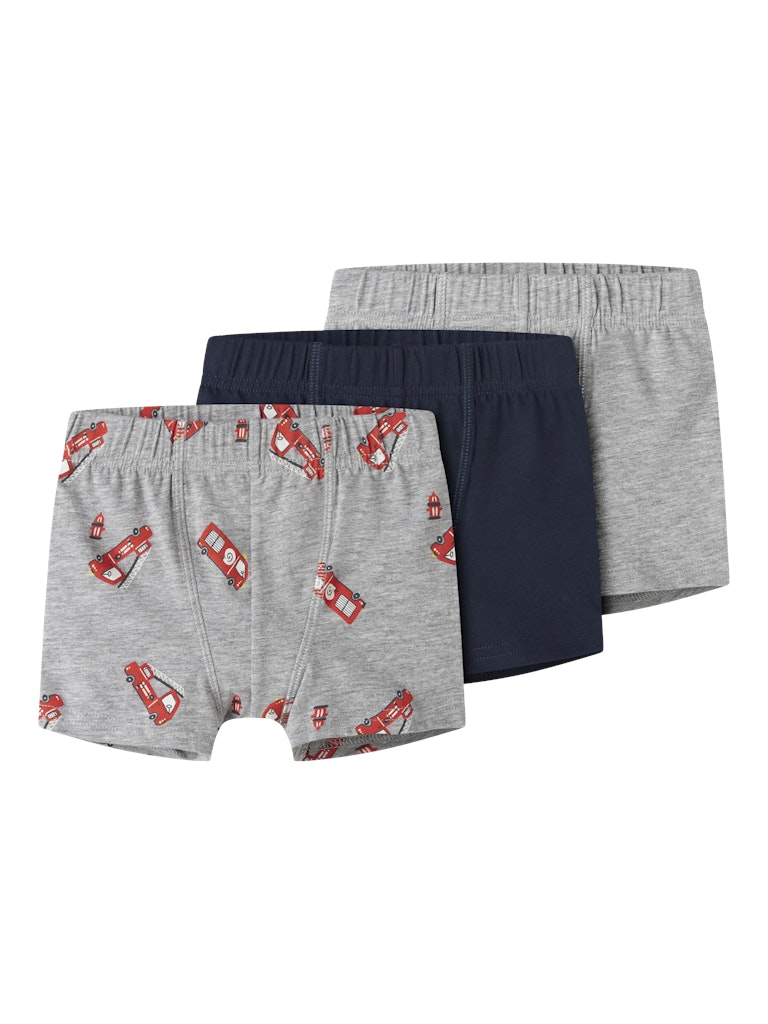 Name It Tights Mini 3-pak Firetruck Grey Melange