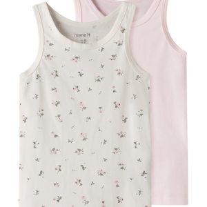Name It Undertrøjer Mini 2-pak Tank Top Flower Jet Stream