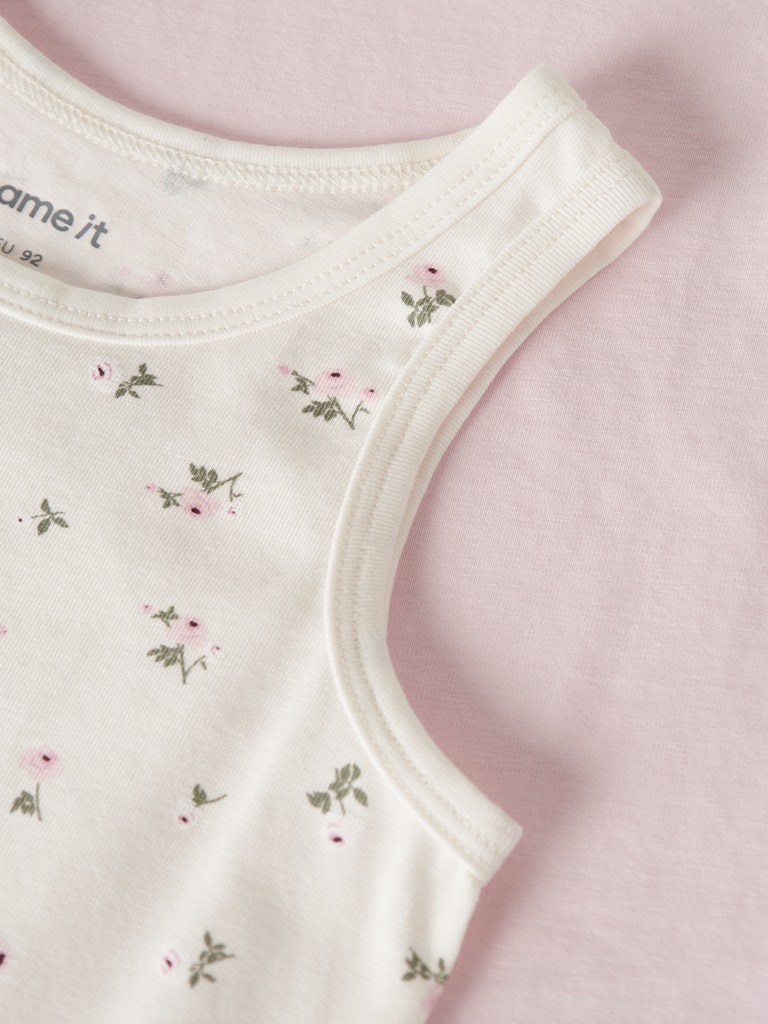 Name It Undertrøjer Mini 2-pak Tank Top Flower Jet Stream - Billede 4