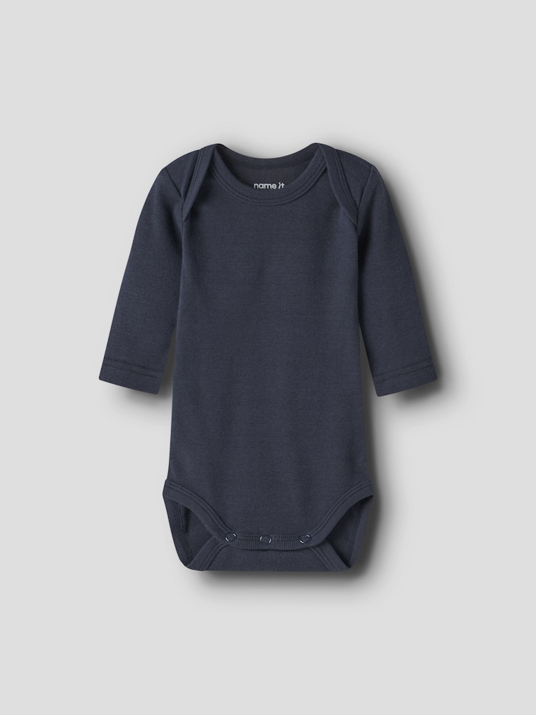 Name It Body 3-pak LS Firetruck Grey Melange - Billede 2