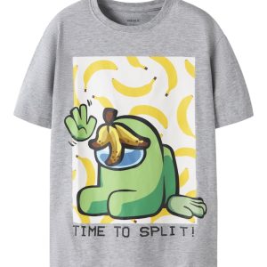 Name It T-shirt Kids SS Madin Amongus Grey Melange
