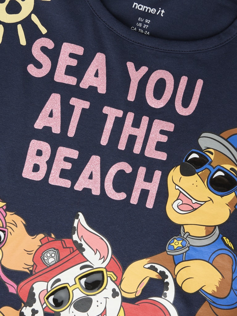 Name It T-shirt Mini SS Mina Paw Patrol Navy Blazer - Billede 3