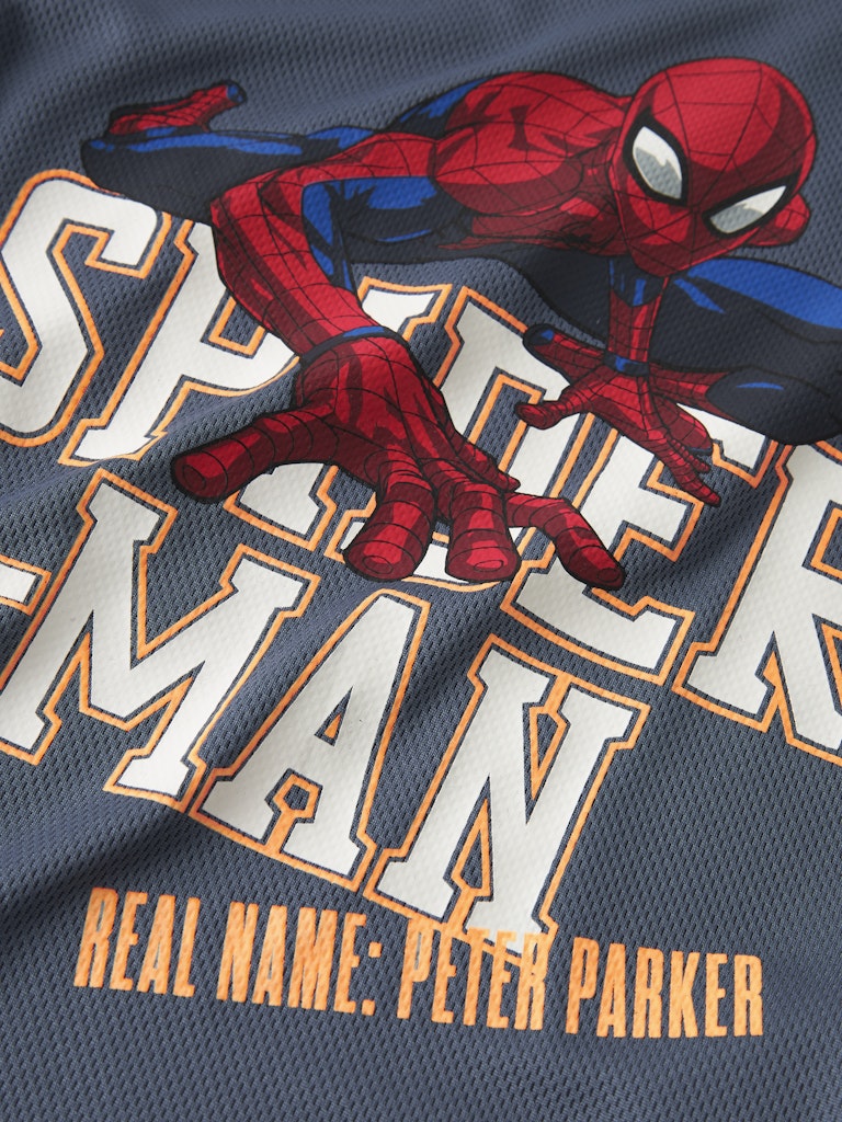 Name It T-shirt Mini SS Manri Spiderman Vintage Indigo - Billede 2