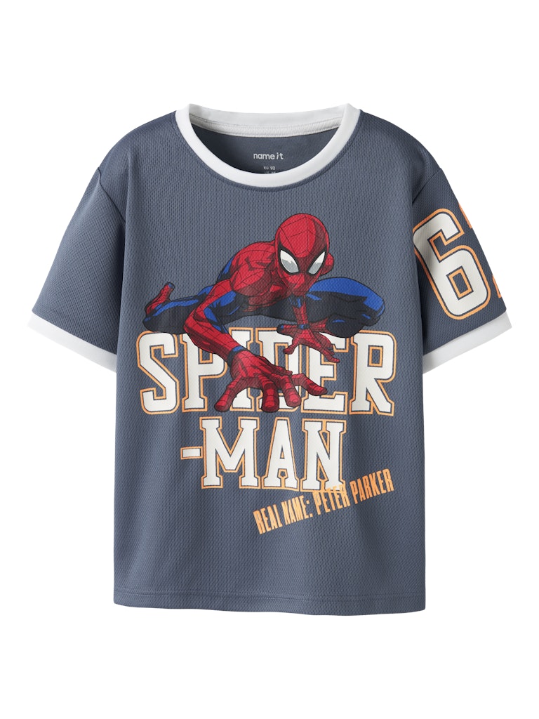 Name It T-shirt Mini SS Manri Spiderman Vintage Indigo