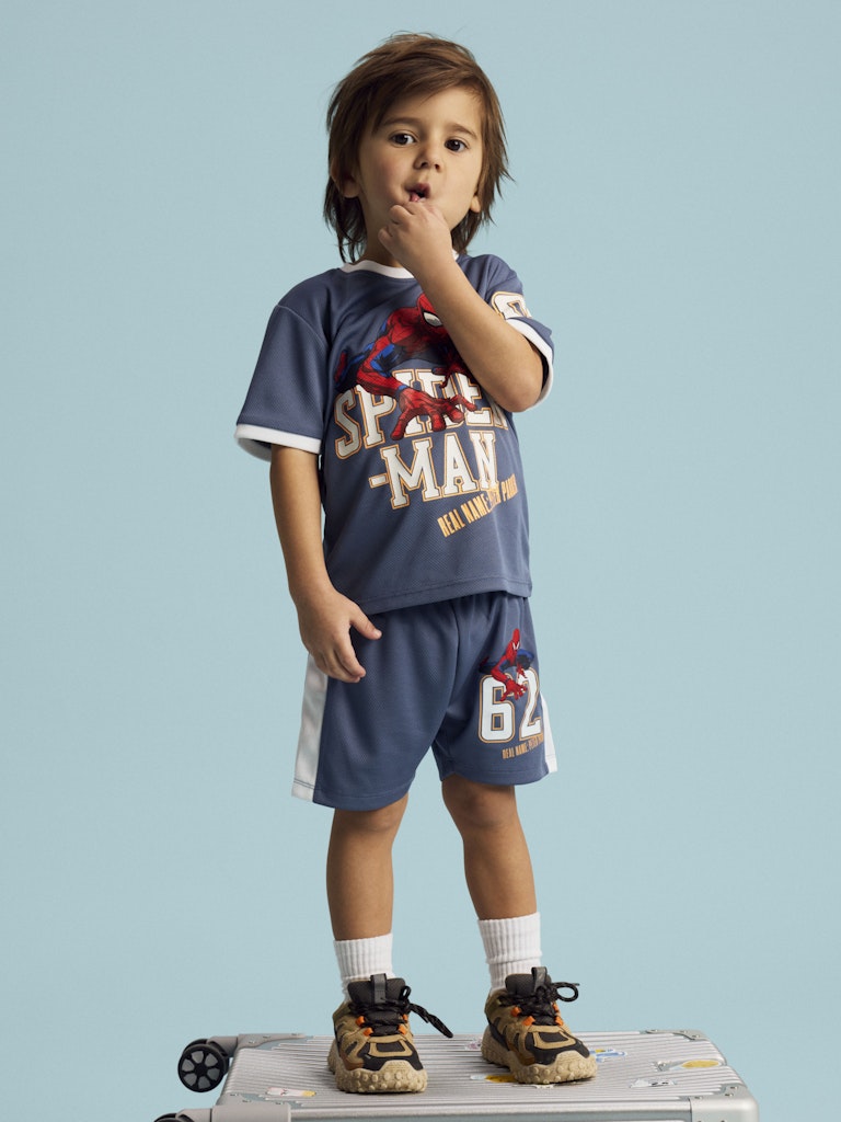 Name It T-shirt Mini SS Manri Spiderman Vintage Indigo - Billede 5