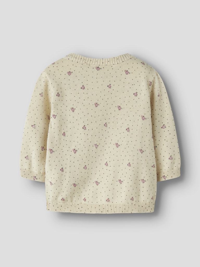 Name It Cardigan Baby LS Strik Hide Almond Milk - Billede 2