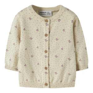 Name It Cardigan Baby LS Strik Hide Almond Milk