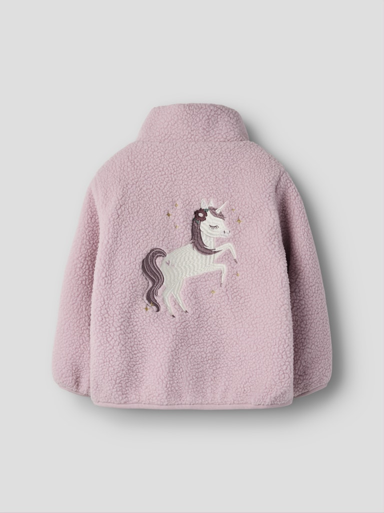 Name It Fleece Jakke Mini Mall Sherpa Keepsake Lilac - Billede 2