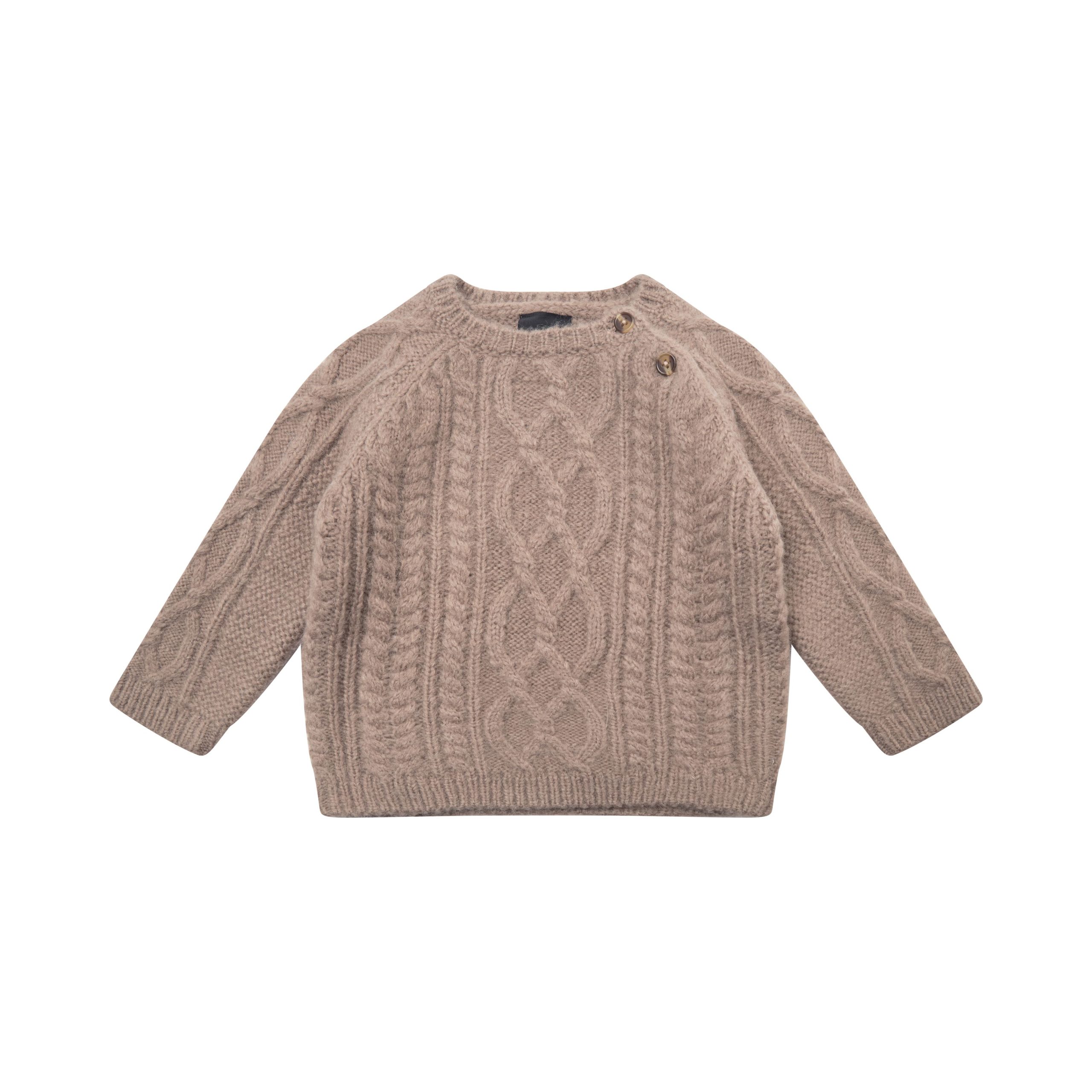 Petit by Sofie Schnoor Strikbluse Ohio Warm Grey