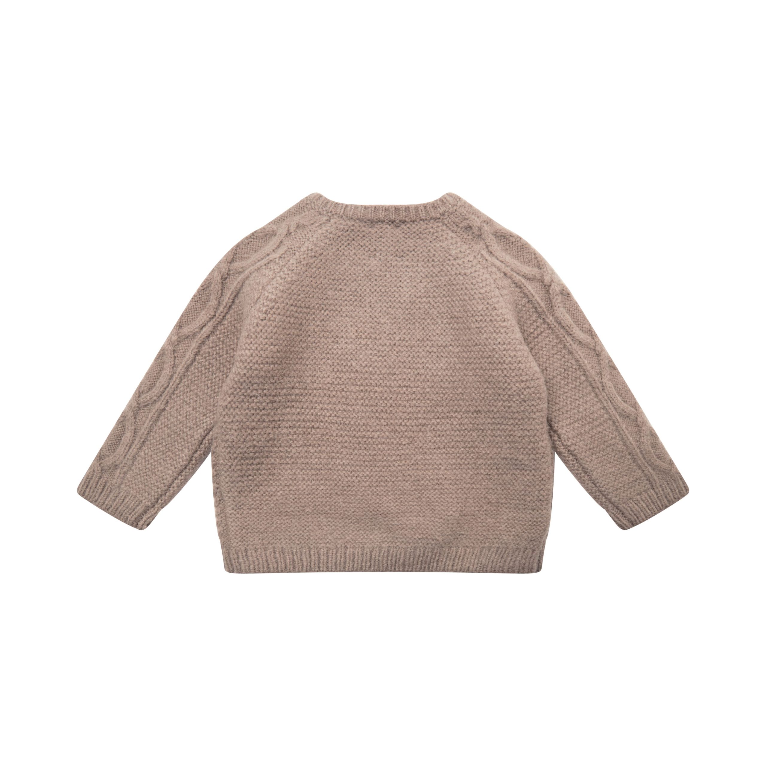 Petit by Sofie Schnoor Strikbluse Ohio Warm Grey - Billede 2