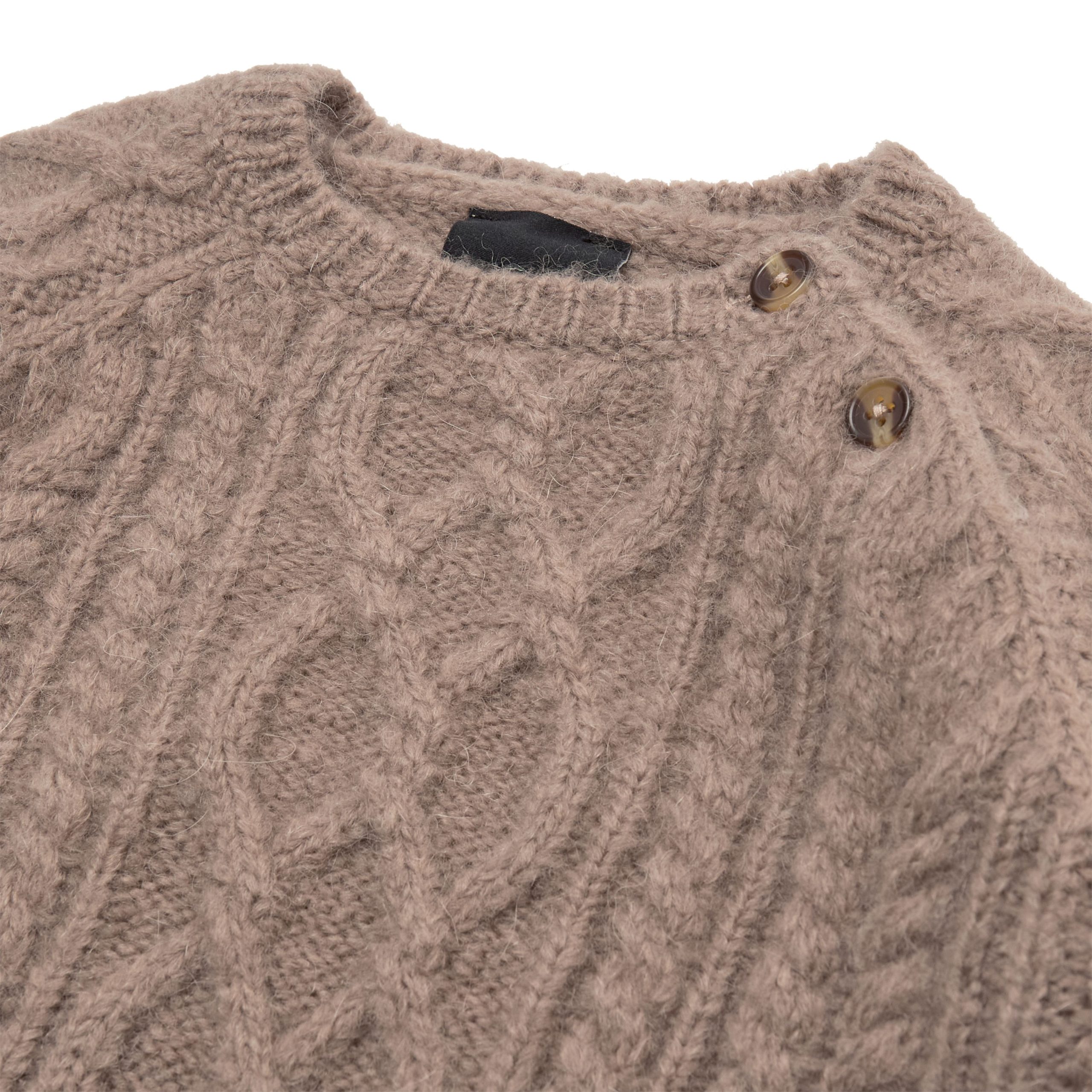 Petit by Sofie Schnoor Strikbluse Ohio Warm Grey - Billede 3