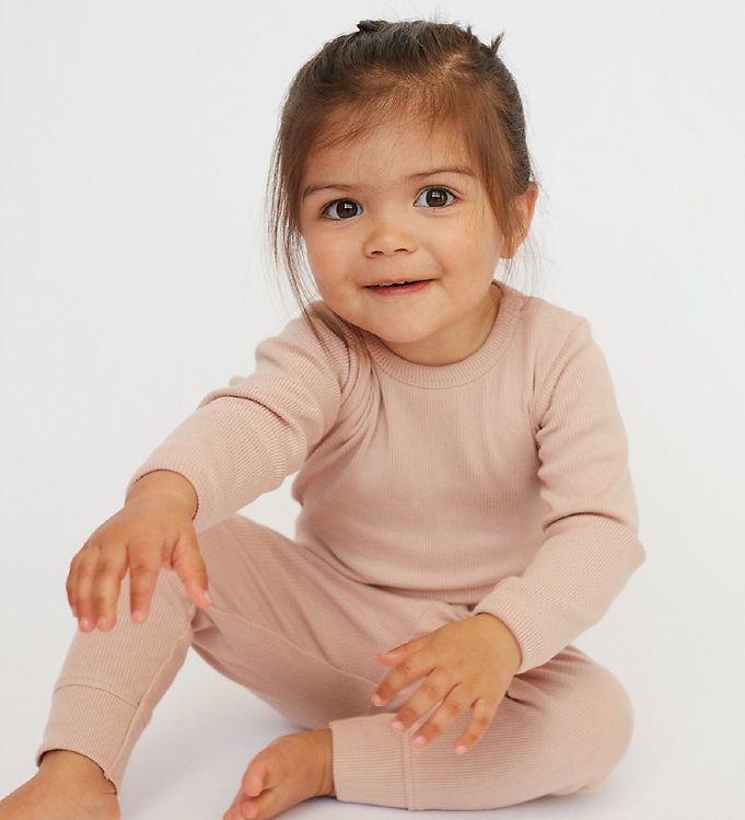 Petit by Sofie Schnoor Leggins Rib Alabama Light Rose - Billede 4