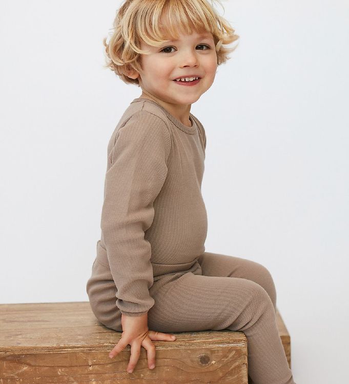 Petit by Sofie Schnoor Body Nevada Rib Warm Grey - Billede 4