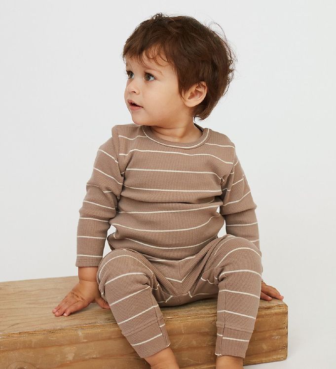 Petit by Sofie Schnoor Leggins Rib Alabama Warm Grey - Billede 4