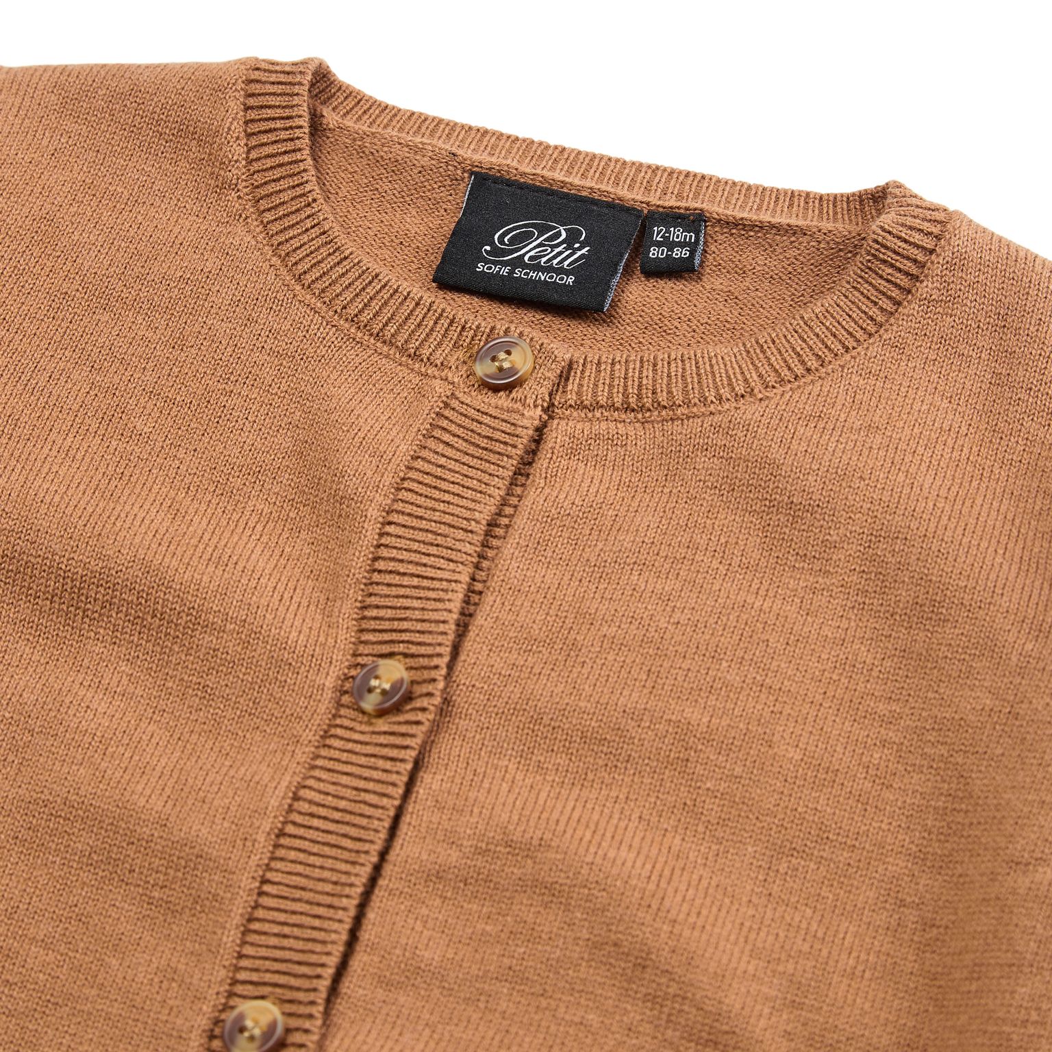 Petit by Sofie Schnoor Cardigan Strik Iowa Dusty Brown - Billede 3