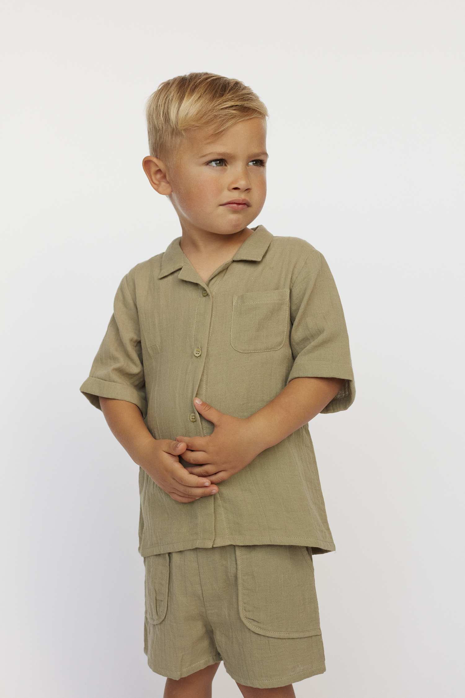 Petit by Sofie Schnoor Skjorte Dusty Green - Billede 5