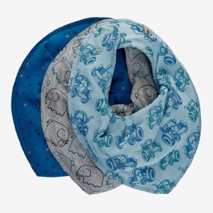Pippi Hagesmæk Bandana 3-pak AOP Light Dusty Blue