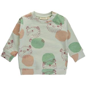 Soft Gallery Sweatshirt Buzz Puffer AOP Pale Aqua