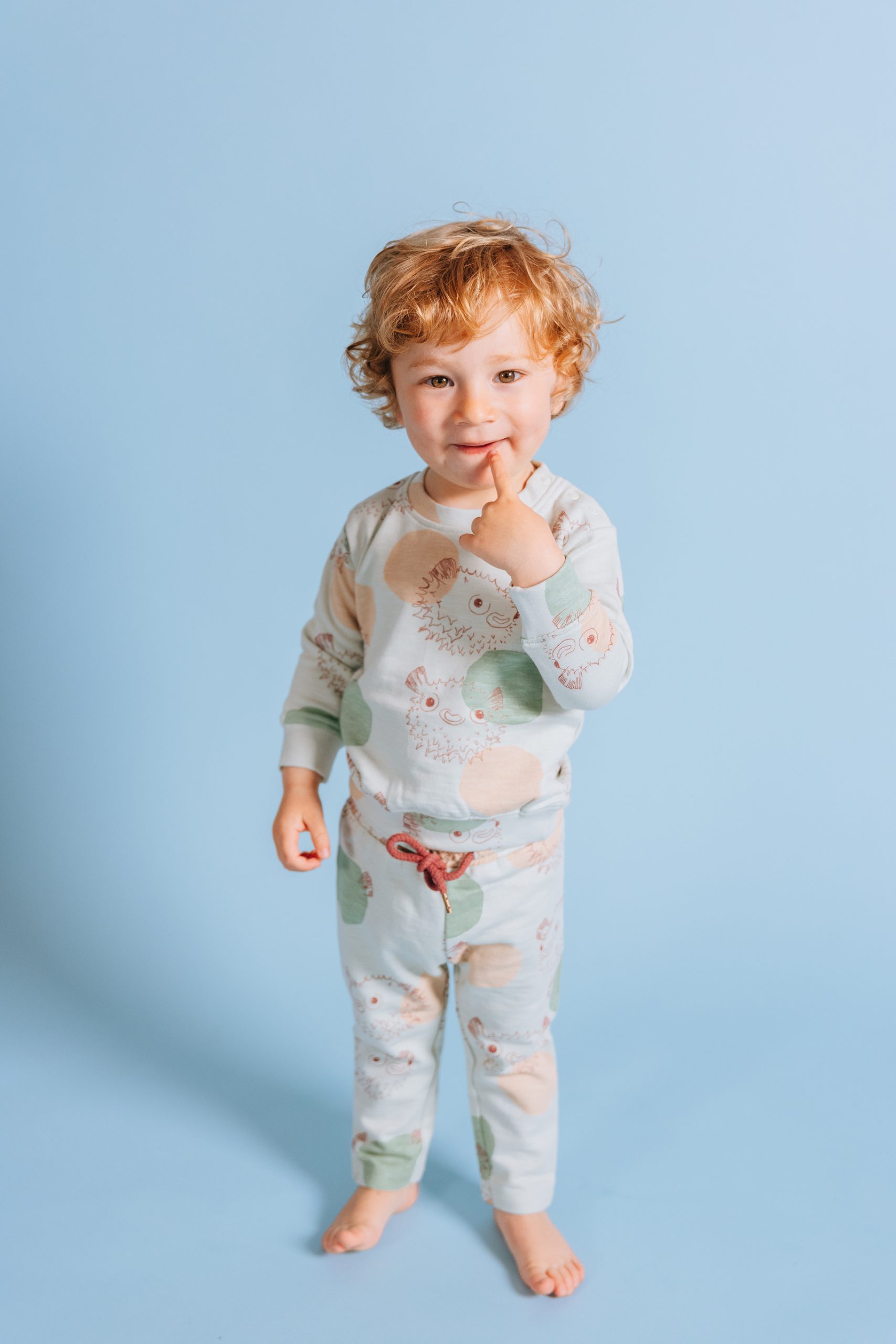 Soft Gallery Sweatshirt Buzz Puffer AOP Pale Aqua - Billede 2