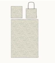 Soft Gallery Sengetøj Junior Ugler Pastelowl Harbor Gray