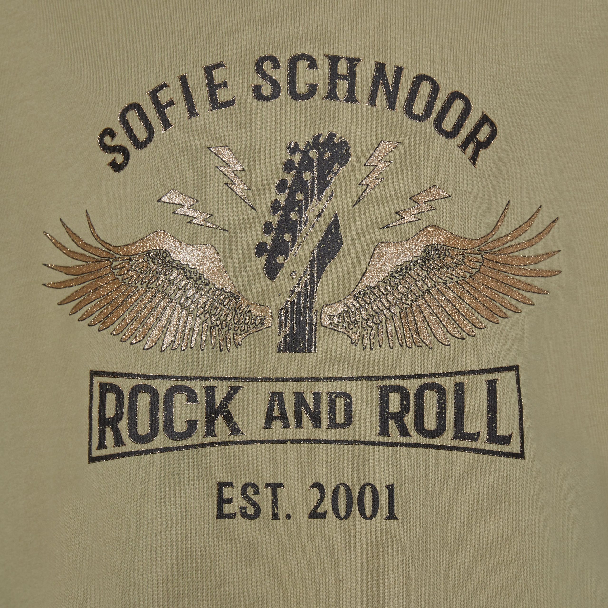 Sofie Schnoor Girls T-shirt Felina Army Green - Billede 3