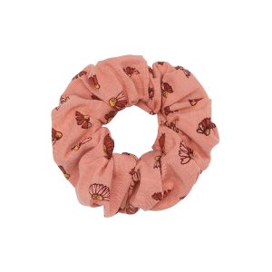 Soft Gallery Scrunchie Hårelastik Tawny Orange AOP Camomile S