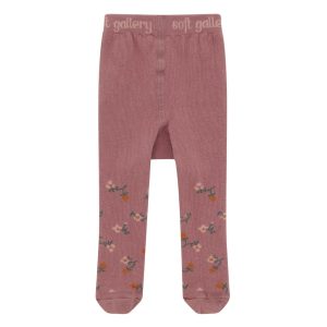 Soft Gallery Strømpebukser Baby Woodrose AOP Flowerberry