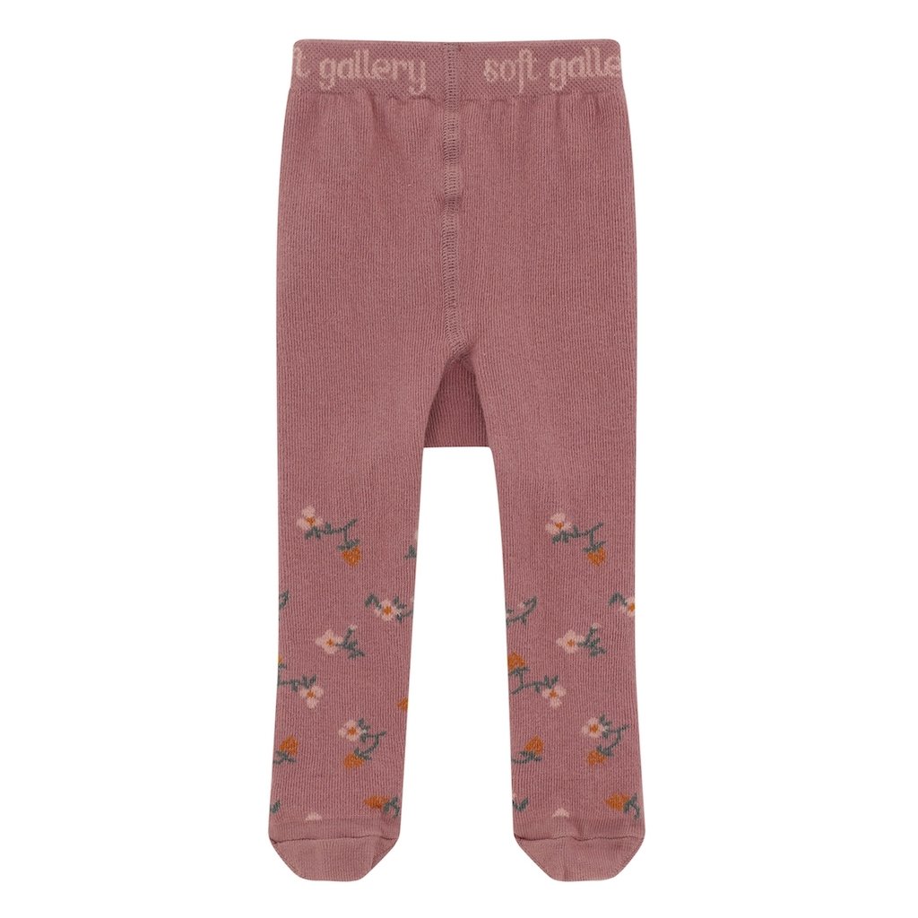 Soft Gallery Strømpebukser Baby Woodrose AOP Flowerberry