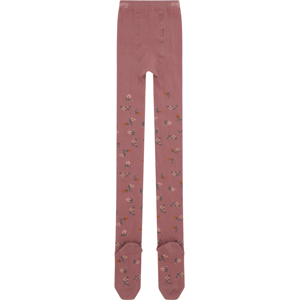 Soft Gallery Strømpebukser Junior Girl Woodrose AOP Flowerberry - Billede 2