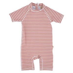 Petit Piao svømmedragt Striped Camel/Cream