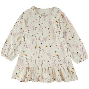 The New Kjole Bloom AOP White Swan