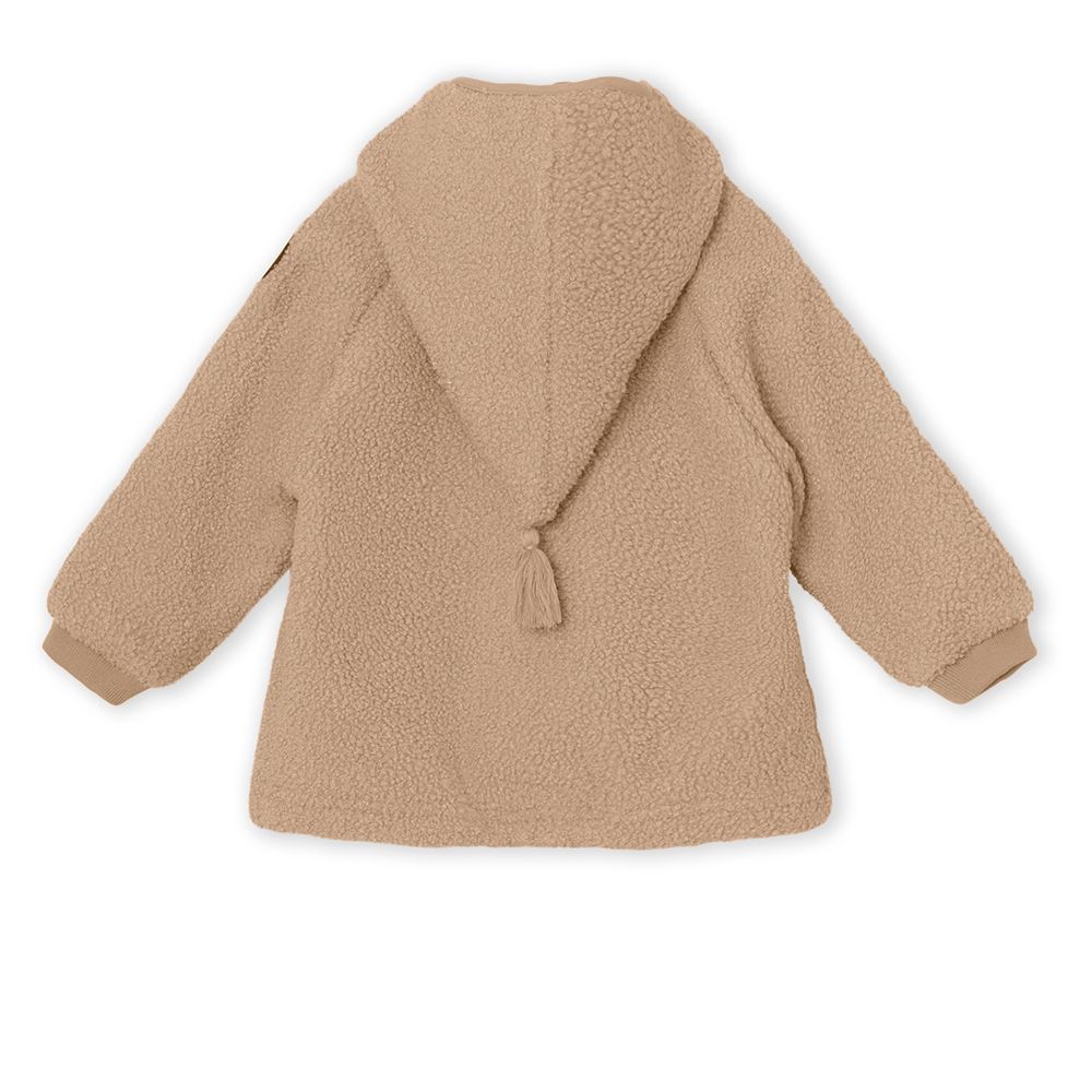 Mini A Ture Fleecejakke Liff Teddyfleece Savannah Tan - Billede 3