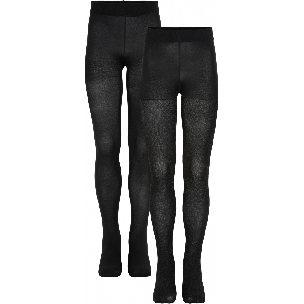The New Strømpebukser 2-pak Glitter/Solid Black