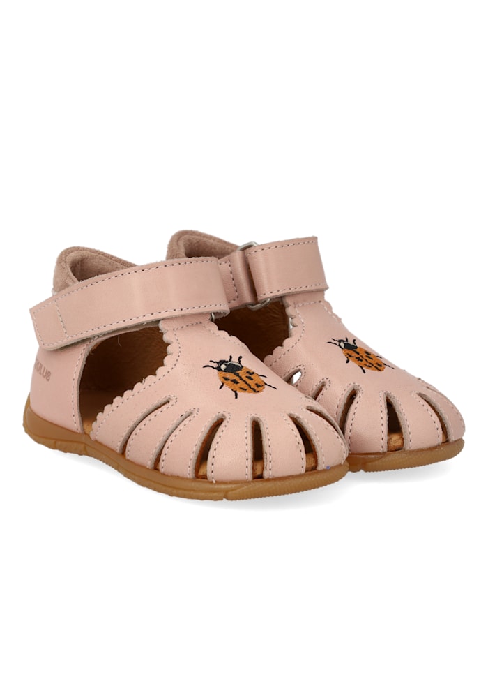 Angulus Sandal Begynder med Mariehøne broderi Rosebud