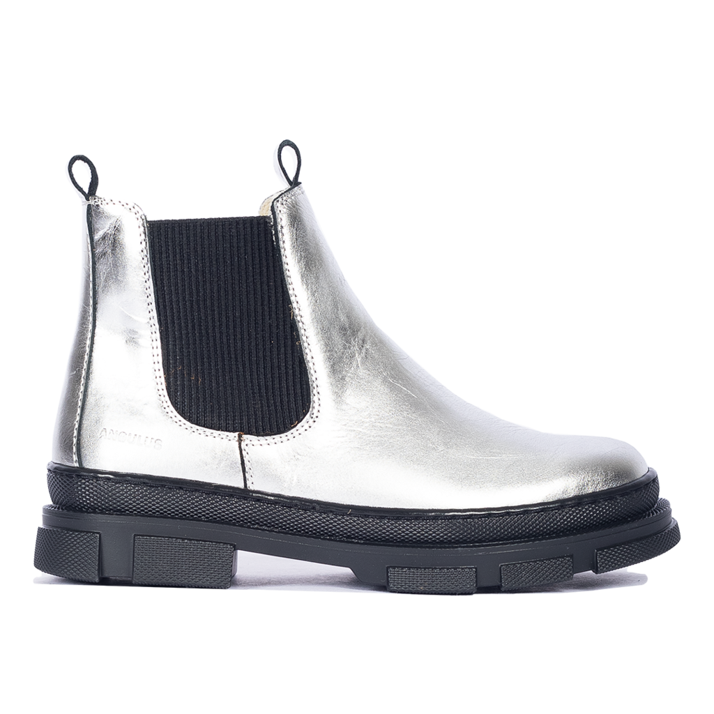 Angulus Chelsea Støvle med Elastik og Uldfoer Silver/Black - Billede 2