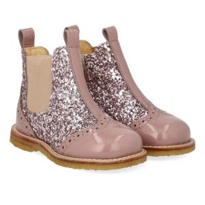 Angulus Chelsea Støvle Glitter Faded Rose