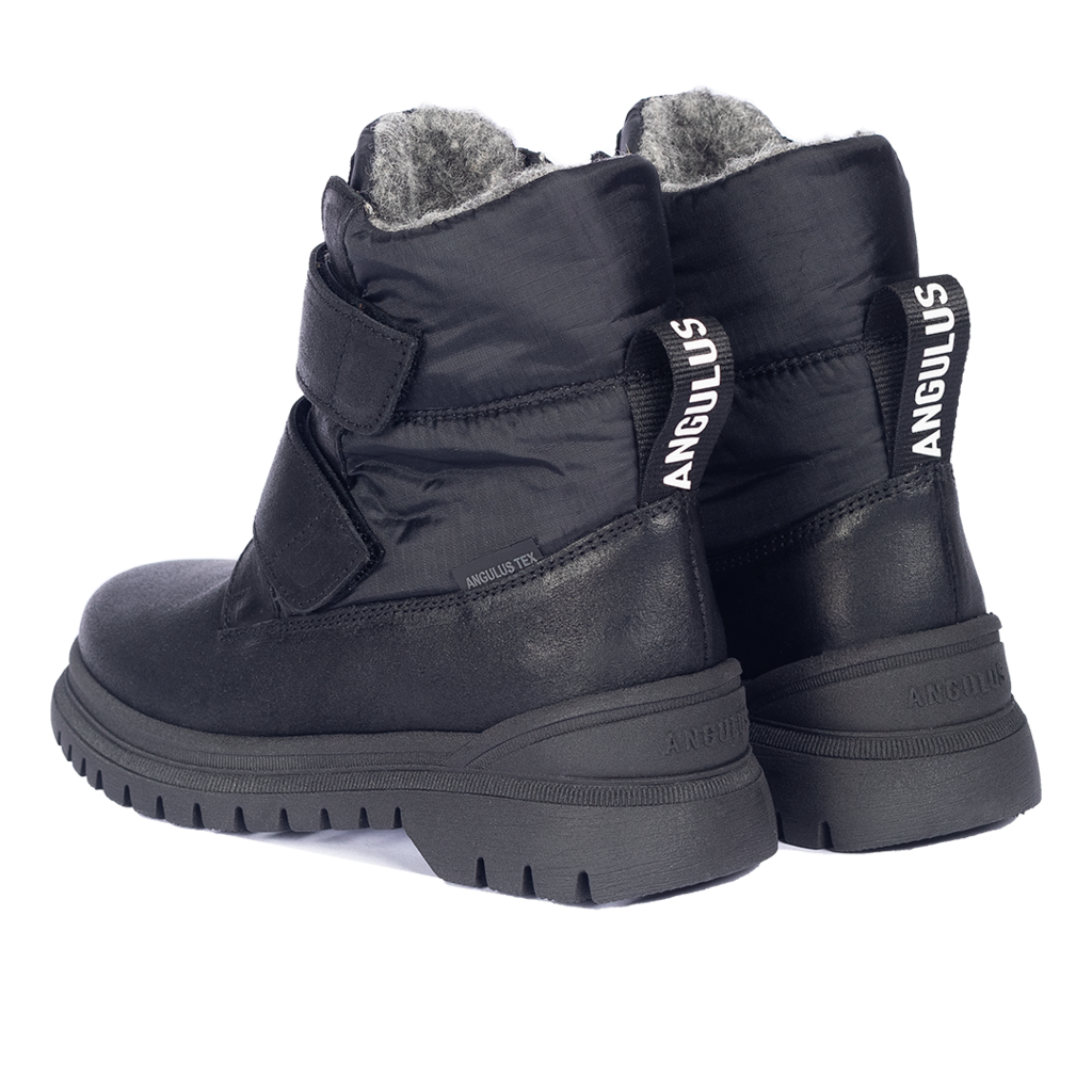 Angulus Vinterstøvle TEX velcro Black - Billede 3