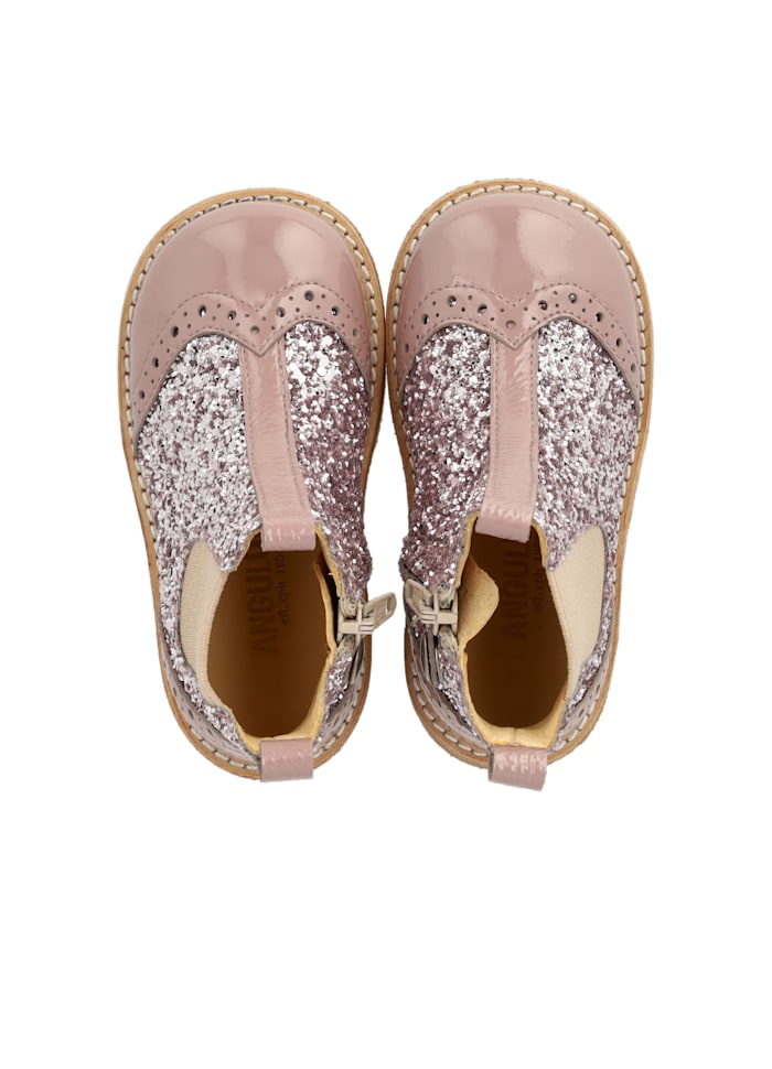 Angulus Chelsea Støvle Glitter Faded Rose - Billede 4