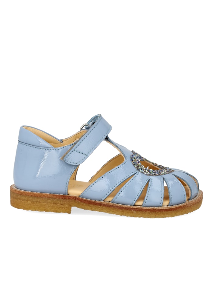 Angulus Sandal Hjertesandal med glitter Sky Blue - Billede 5