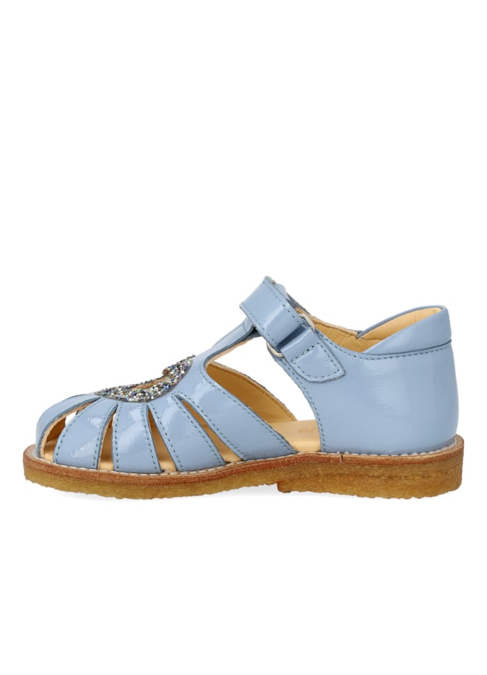 Angulus Sandal Hjertesandal med glitter Sky Blue - Billede 6