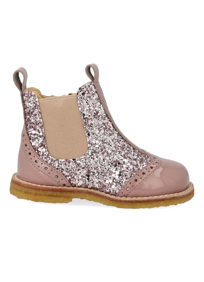 Angulus Chelsea Støvle Glitter Faded Rose - Billede 5