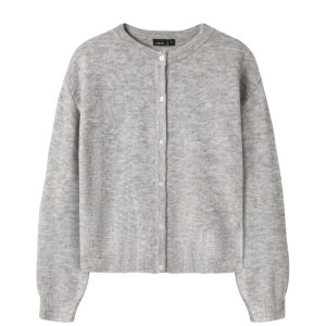 LMTD Cardigan LS Lodet Strik Light Grey Melange