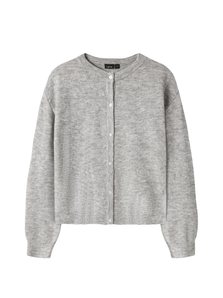 LMTD Cardigan LS Lodet Strik Light Grey Melange